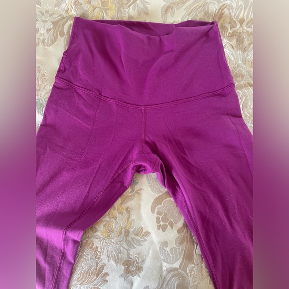 Lululemon Wunder Under High Rise Leggings Purple - Picture 3 of 5